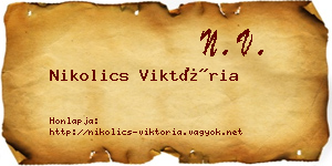 Nikolics Viktória névjegykártya
